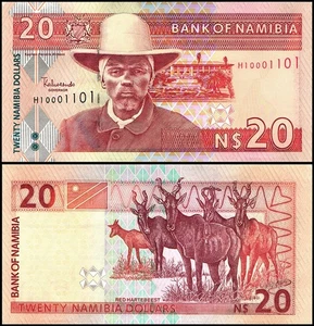 Namibia 20 dólares de Namibia, 2002 ND, P-6a, UNC - Imagen 1 de 1
