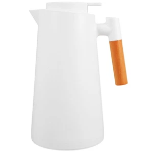 1L Thermal Coffee Carafe, Double Walled Vacuum Insulated Flask with Wood Hand... - Foto 1 di 9