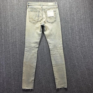 Jeans AG Adriano Goldschmied donna 26 lavaggio chiaro Farrah skinny alla caviglia invecchiato - Foto 1 di 11
