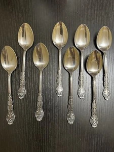 Fiore pergamena acciaio inox nazionale NANCY 8 cucchiai da tavola cucchiai 7 1/2" - Foto 1 di 9