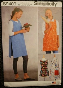 Simplicity 9409 Easy Cross Back  Aprons w Length Options XS-XL 6-24 Uncut FSHIP  - Picture 1 of 9