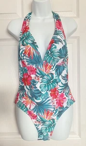 Women’s Floral Halter Top One Piece Bathing Suit - Picture 1 of 6