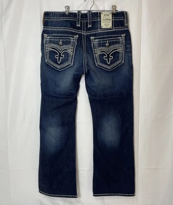 Pantalones de mezclilla Rock Revival Bruno para hombre 36 X 32 corte bota  Foto 1 de 4