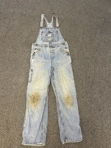 VTG Levi’s Strauss & Co. Vintage Denim Overalls Size Medium Retro 90s Workwear - Picture 1 of 13
