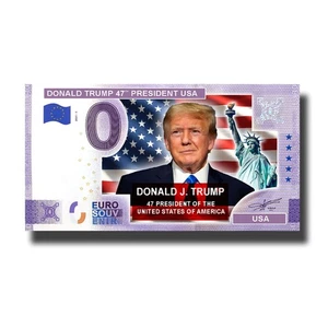 0 Euro Souvenir Banknote Donald Trump 47 Presidente USA Colour - Picture 1 of 2