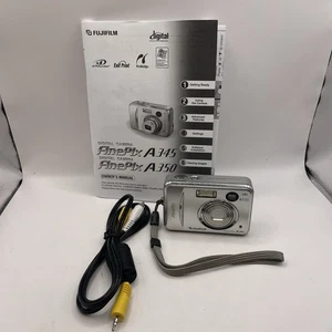 Fujifilm FinePix Digital Camera A Series A345 4.1MP Silver Tested Working SD - Picture 1 of 8