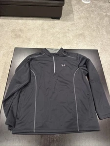 Men's XXL Under Armour UA Metal Tactical Softshell Jacket Black 1/4 Zip Stretch - Picture 1 of 9