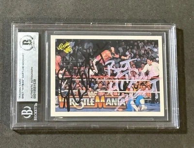 BRET HART & JIM “ANVIL” NEIDHART 1990 CLÁSICO WWF FIRMADO TARJETA AUTOGRAFIADA BAS Foto 1 de 2