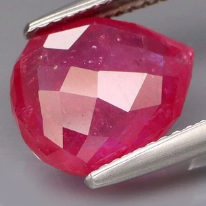 6.10Ct.Precious Gem BIG Top Red Pink Ruby Pear Checkerboard 2 Faces in One Piece - Imagen 1 de 4