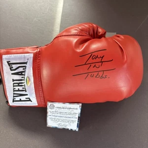 Tony "TNT" Tubbs Autographed Signed Red Everlast Boxing Glove - Schwartz Sports - Picture 1 of 5