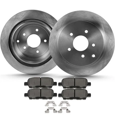 Rear Vented Brake Rotors And Ceramic Pads For 2014-2017 Infiniti QX70 3.7L Foto 1 de 4