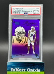 2024 Panini Prestige NFL - Malik Nabers #306 Purple Premium /99 PSA 10 RC - Picture 1 of 2