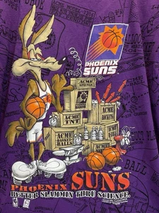 Camiseta vintage Phoenix Suns Wile E Coyote AOP grande puntada única 1994 - Imagen 1 de 13
