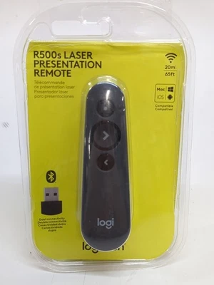 Logitech R500s Laser Presentation Remote Wireless Control Black 910-006518 - Image 1 of 4