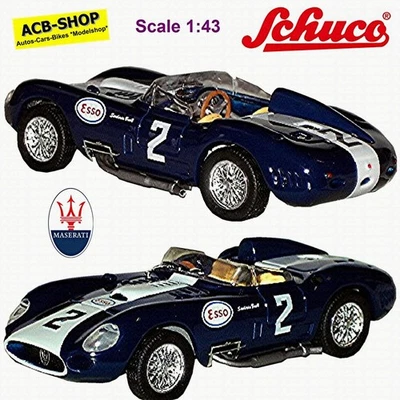 Maserati 450 S Gran Premio De Cuba 1958 #2 M. Trintignant Blau Blue 1:43 Schuco - Image 1 of 4