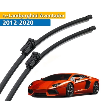 Juego de 2 escobillas de limpiaparabrisas planas para Lamborghini Aventador 2012-2020 Foto 1 de 4