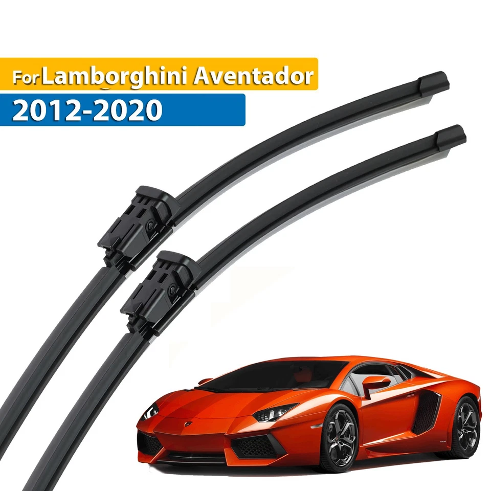 Juego de 2 escobillas de limpiaparabrisas planas para Lamborghini Aventador 2012-2020 Foto 1 de 4