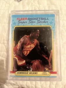 1988-89 Fleer #11 Dominique Wilkins Stickers - Picture 1 of 2