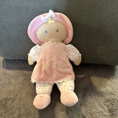Muñeca bebé niña de peluche preferida para niños vestido rosa pelo rubio 13" Foto 1 de 4