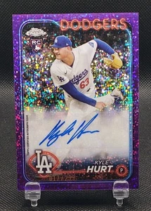 2024 Topps Chrome Rookie Purple Speckle Refractor /299 Kyle Hurt #RA-KHU Auto RC - Bild 1 von 3