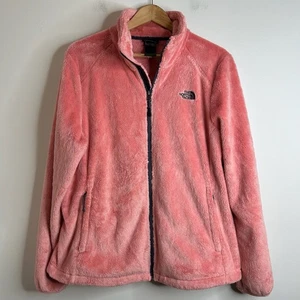 Chaqueta polar con cremallera completa The North Face para mujer rosa coral XL exterior cálida difusa - Imagen 1 de 7