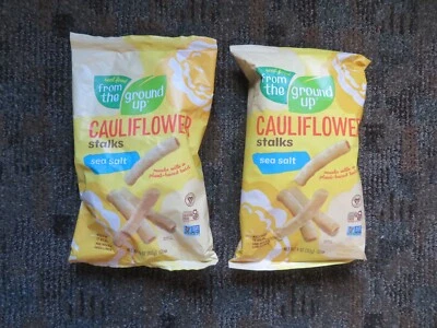 (2) Bags Real Food From The Ground Up Cauliflower Stalks Sea Salt 4 Oz Each - Image 1 of 3
