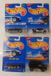 Hot Wheels - lot of 4 - Mercedes SL, GM Ultralite, Sol Aire CX4 + Snowplow - Picture 1 of 9