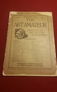 Antique The Art Amateur Monthly Journal Vol 28 #1 December 1892 New York - Picture 1 of 8