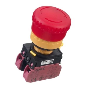IDEC 24V illuminated 22mm Emergency Stop Switch E-Stop 2NC YW1L-V4E02Q4R - Picture 1 of 1