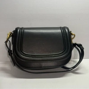 NWOT Zara Black Faux Leather Shoulder Bag - Picture 1 of 12