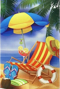 Beach Vacation Summer Garden Flag – 12" x 18", Double Sided, Home Decor - Picture 1 of 3
