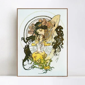 Framed Canvas Print Art ILSEE Princess of Tripoli by Alphonse Mucha Home Decor - Picture 1 of 17