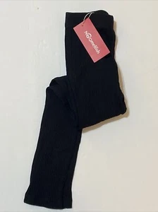 Noomelfish Black Ribbed Leggings, Girls Size Medium / M - Picture 1 of 6