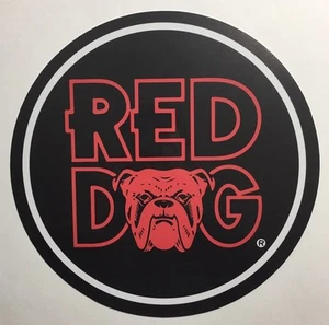 Red Dog Beer 7" Metal Circle Sign - Picture 1 of 2