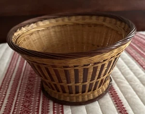 Wicker Rattan Planter Basket ~ Light and Dark - Picture 1 of 3