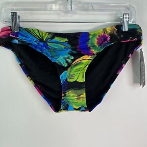 NEW Apt 9 Womens Swimsuit Bikini Bottoms Lined Floral Mid  Multicolor Size 8
