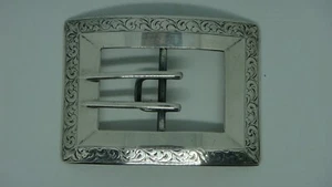 ANTIQUE WILLIAM KERR STERLING SILVER BUCKLE SASH BUCKLE - VERY NICE 1.64 - Picture 1 of 5