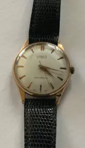 Lanco 343 17 jewel vintage 1960s men’s Watch with leather strap working. - Picture 1 of 5