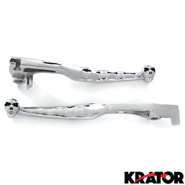 Palancas de mano cromadas de freno/embrague calavera para Suzuki Boulevard Marauder Volusia Foto 1 de 1