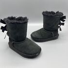 UGG 1017394T Toddler SZ 8 Classic Bailey Bow II Boots - Black