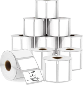 1-50Roll 1000 Etichette Termiche Dirette Multiuso 30334 per DYMO LW 1-1/4"x2-1/4" - Foto 1 di 29