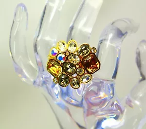 Anillo de cóctel de cristal ST JOHN, anillo de cena St John para dama talla 7-1/2, - Imagen 1 de 7