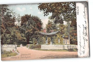 Entrada postal al asilo estatal Syracuse NY 1906 hospital mental con matasellos - Imagen 1 de 2