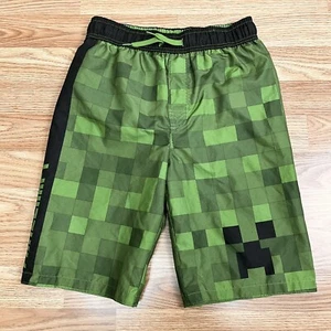 2020 Minecraft Video Game Promo Green Swim Trunks Boy’s L - Picture 1 of 4