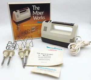 Moulinex Elite Model 394 The Mixer Works Hand Electric Complete Beaters & Hooks - Picture 1 of 13