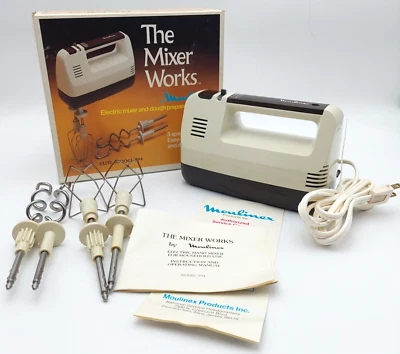 Moulinex Elite Model 394 The Mixer Works Hand Electric Complete Beaters & Hooks - Image 1 of 4