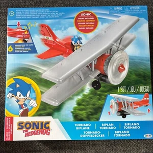Sonic The Hedgehog Tornado Biplane Playset with 2.5" Sonic Action Figure NEW - Picture 1 of 8