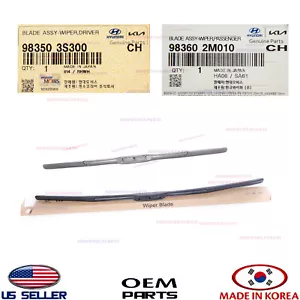 Genuine Windshield Wiper Blade LEFT+RIGHT set OEM Palisade 2023-2024 - Picture 1 of 6