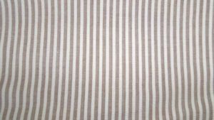 2YDS VTG 70'S TAN W WHITE STRIPES SEERSUCKER FABRIC 35"W CLOTHING KIDS QUILT - Picture 1 of 2