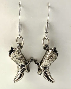 Cowboystiefel mit Sporen | Silver Plate (Charm) Nickelfreie Eisenhaken | 5/8" | NOS - Bild 1 von 1